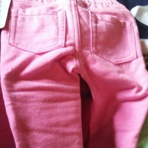 Pink baby leggings